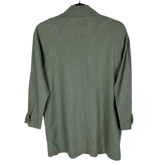 Rails Nadia Sage Green Lightweight Linen Blend Snap Front Jacket Women’s XS - Picture 2 of 11